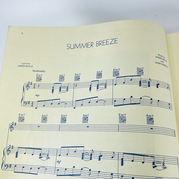 VTG Seals & Crofts Summer Breeze Songbook Sheet Music Piano Vocal Guitar Hits - Picture 7 of 8